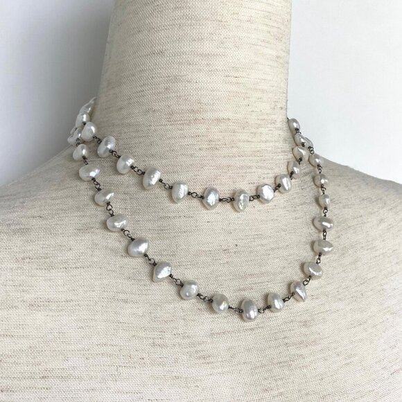 Sterling Silver 925 Silpada N1368 Fresh Catch 32" 9MM Freshwater Pearl Necklace - Picture 11 of 16